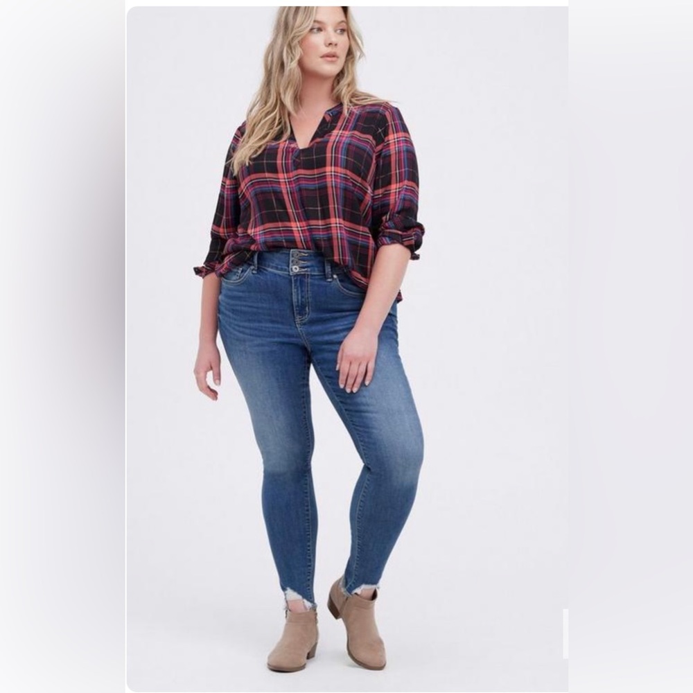 Torrid Georgette Hi-Lo Pullover Long Sleeve Blouse